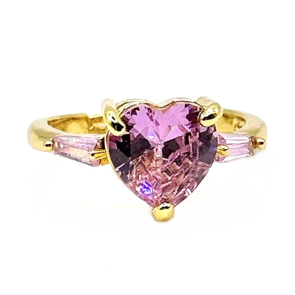 Anello Pink Hearth Gold